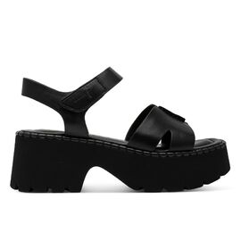 Γυναικείες πλατφόρμες Tamaris 1-28377-46-003 BLACK LEATHER