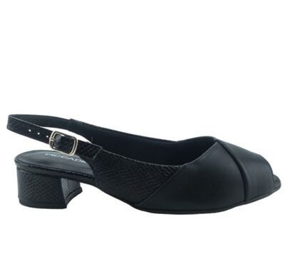 Ανατομικά peep toe πέδιλα PICCADILLY 1-779-24154-14 BLACK