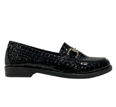 Παπούτσια OXFORD ZIZEL 920 Mαύρο Κροκό Λουστρίνι