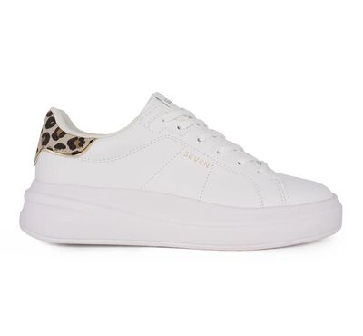 Γυναικεία Sneakers Seven 24SC161-W 161 ΛΕΥΚΟ ΛΕΟΠΑΡ CANVAS