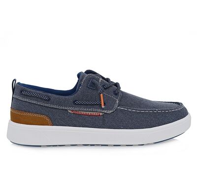 Ανδρικά BOAT SHOES RENATO GARINI  89S-077  ΜΠΛΕ CANVAS ΤΑΜΠΑ