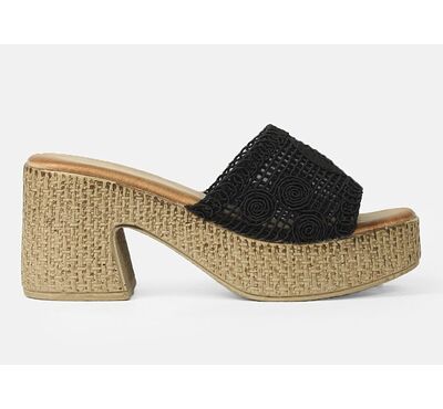 Boho mules MR -MIRA- 88800011 Mαύρο