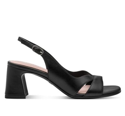 Γυναικεία πέδιλα Tamaris 1-28218-46 003 BLACK LEATHER
