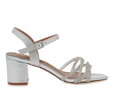 Γυναικείo Πέδιλο Seven W490E208419H ΑΣΗΜΙ GLITTER ΣΤΡΑΣ