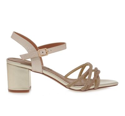 Γυναικείo Πέδιλο Seven W490E208429B ΠΛΑΤΙΝΑ GLITTER ΣΤΡΑΣ