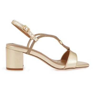 Γυναικείo Πέδιλο Seven W490E6144Z36 ΠΛΑΤΙΝΑ GLITTER ΣΤΡΑΣ