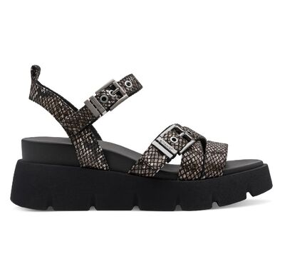 Γυναικείες πλατφόρμες Tamaris 1-28511-46-073 BLACK SNAKE