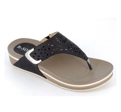 Ανατομική παντόφλα B-Soft 6329-9 MAYΡΟ