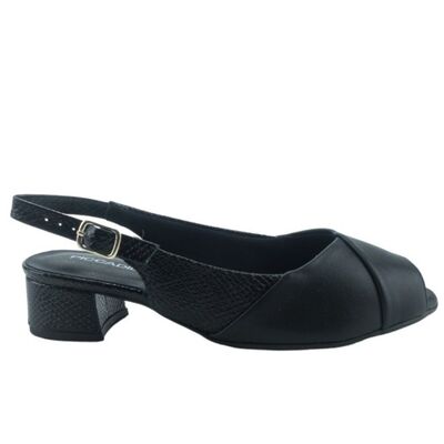 Ανατομικά peep toe πέδιλα PICCADILLY 1-779-24154-14 BLACK