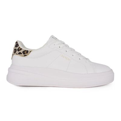 Γυναικεία Sneakers Seven 24SC161-W 161 ΛΕΥΚΟ ΛΕΟΠΑΡ CANVAS