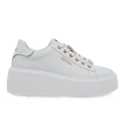 Γυναικεία Sneakers Seven  2008-42EX131 ΛΕΥΚΟ ΠΛΑΤΙΝΑ