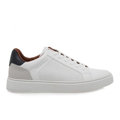 Ανδρικά CASUAL RENATO GARINI 043-700 ΛΕΥΚΟ ΣΤΑΜΠΑ ΜΠΛΕ ΠΑΓΟΣ