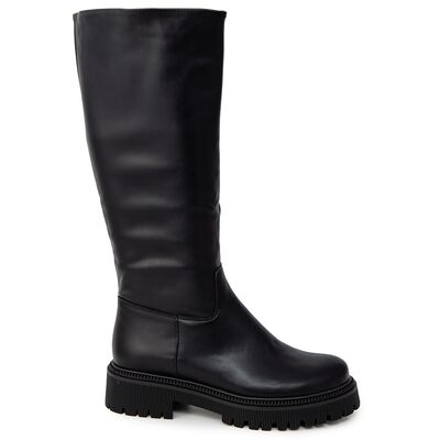 Γυναικείες μπότες Ragazza 0299 Mαύρο δέρμα