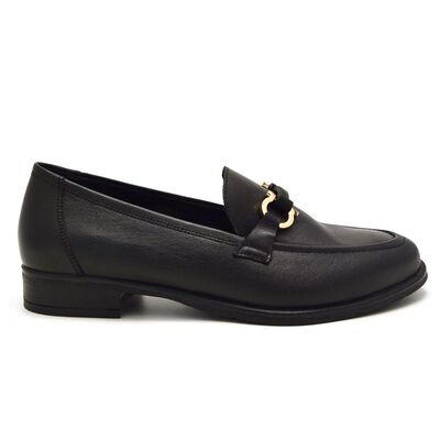 Μοκασίνια RAGAZZA 0380 ΜΑΥΡΟ ΔΕΡΜΑ