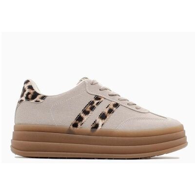 Γυναικεία Sneakers Seven V169Q0012105 ΜΠΕΖ ΚΑΣΤΟΡΙ ΛΕΟΠΑΡ
