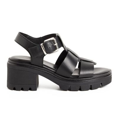 Γυναικεία πέδιλα Tamaris 1-28703-46 003 BLACK LEATHER