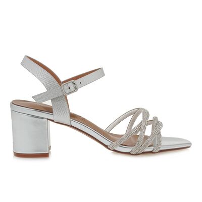 Γυναικείo Πέδιλο Seven W490E208419H ΑΣΗΜΙ GLITTER ΣΤΡΑΣ