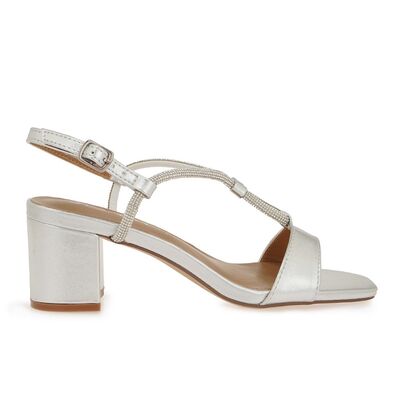 Γυναικείo Πέδιλο Seven W490E6144E94 ΑΣΗΜΙ ΣΤΡΑΣ