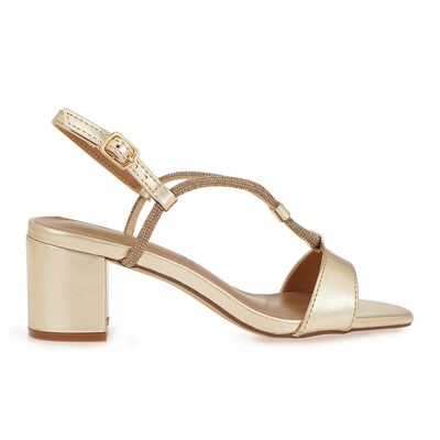 Γυναικείo Πέδιλο Seven W490E6144Z36 ΠΛΑΤΙΝΑ GLITTER ΣΤΡΑΣ