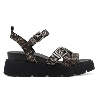 Γυναικείες πλατφόρμες Tamaris 1-28511-46-073 BLACK SNAKE