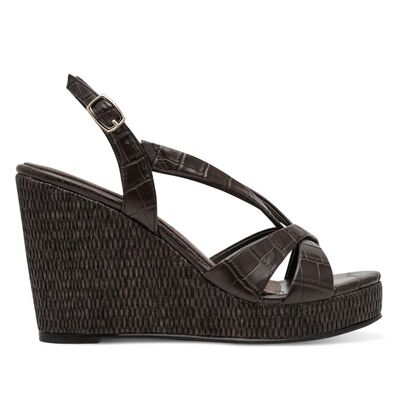 Γυναικείες πλατφόρμες Tamaris 1-28381-46-396 MOCCA CROCO
