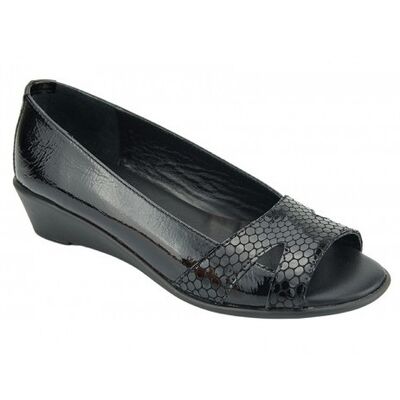 Παπούτσια Relax anatomic 10189-653 ΜΑΥΡO ΛΟΥΣΤΡΙΝΙ