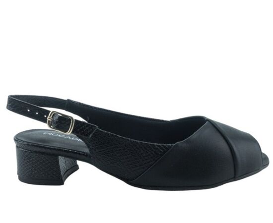 Ανατομικά peep toe πέδιλα PICCADILLY 1-779-24154-14 BLACK