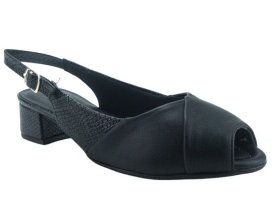 Ανατομικά peep toe πέδιλα PICCADILLY 1-779-24154-14 BLACK
