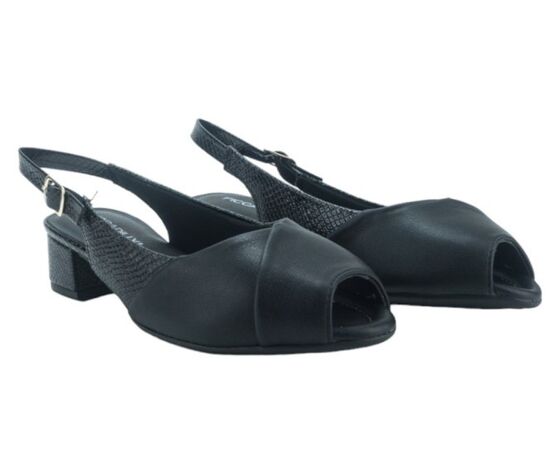 Ανατομικά peep toe πέδιλα PICCADILLY 1-779-24154-14 BLACK