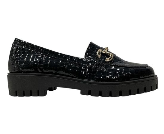 Παπούτσια OXFORD ZIZEL 827 Mαύρο Κροκό Λουστρίνι