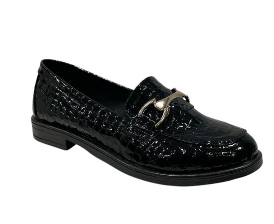 Παπούτσια OXFORD ZIZEL 920 Mαύρο Κροκό Λουστρίνι