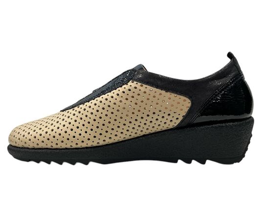 Παπούτσια Relax anatomic 7337-1318  SAND ΔΕΡΜΑ ΜΑΥΡΟ