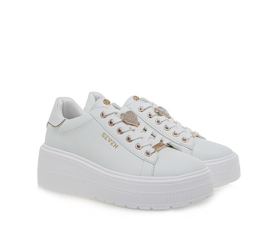 Γυναικεία Sneakers Seven  2008-42EX131 ΛΕΥΚΟ ΠΛΑΤΙΝΑ