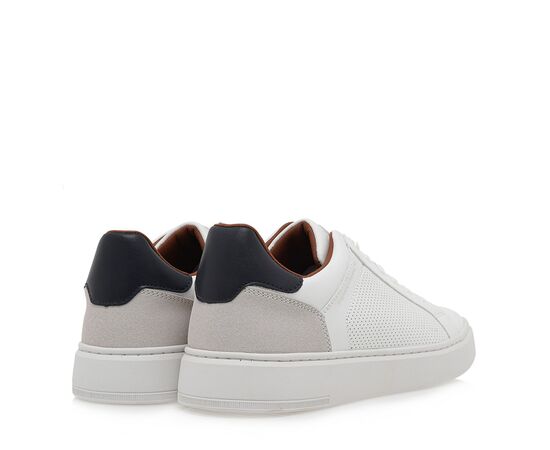 Ανδρικά CASUAL RENATO GARINI 043-700 ΛΕΥΚΟ ΣΤΑΜΠΑ ΜΠΛΕ ΠΑΓΟΣ