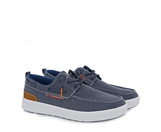Ανδρικά BOAT SHOES RENATO GARINI  89S-077  ΜΠΛΕ CANVAS ΤΑΜΠΑ
