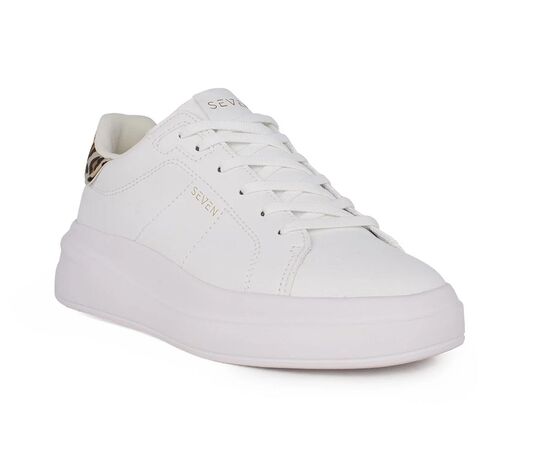 Γυναικεία Sneakers Seven 24SC161-W 161 ΛΕΥΚΟ ΛΕΟΠΑΡ CANVAS
