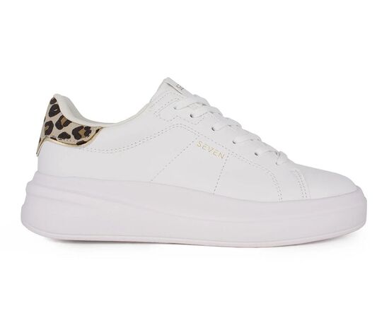 Γυναικεία Sneakers Seven 24SC161-W 161 ΛΕΥΚΟ ΛΕΟΠΑΡ CANVAS