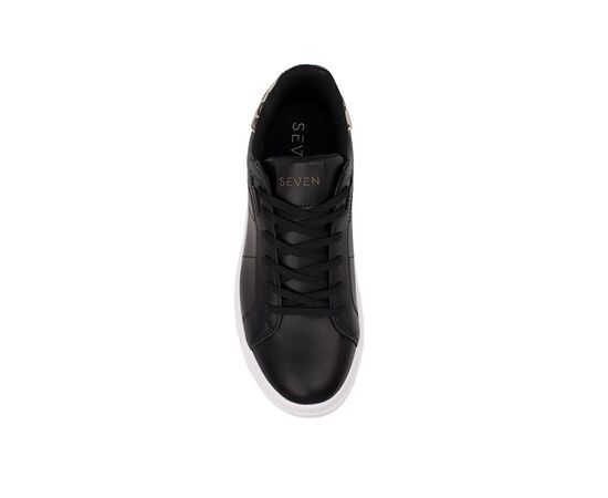 Γυναικεία Sneakers Seven 24SC161-W 161 ΜΑΥΡΟ ΛΕΟΠΑΡ CANVAS