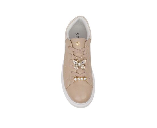 Γυναικεία Sneakers Seven 66-42EX301 123 ΜΠΕΖ ΠΛΑΤΙΝΑ