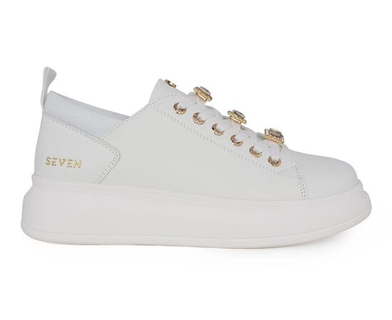 Γυναικεία Sneakers Seven SVN 66-22WEX105A 225 ΛΕΥΚΟ ΧΡΥΣΟ ΣΤΡΑΣ