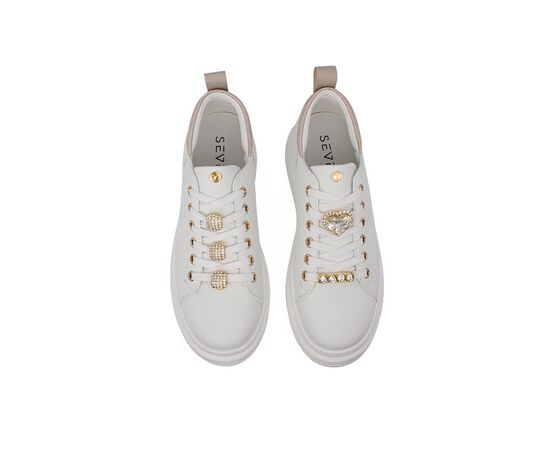 Γυναικεία Sneakers Seven SVN 66-22WEX105A 235 ΛΕΥΚΟ ΠΛΑΤΙΝΑ ΣΤΑΜΠΑ