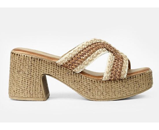 Boho mules MR -MIRA- 88800016 Μπεζ