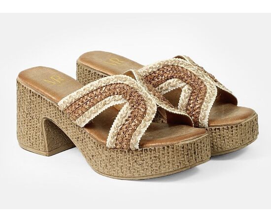 Boho mules MR -MIRA- 88800016 Μπεζ