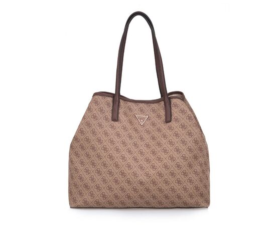 Γυναικεία Tσάντα GUESS VICTTORIA Large 2 in 1 Tote ESG951429 LATTE LOGO BROWN