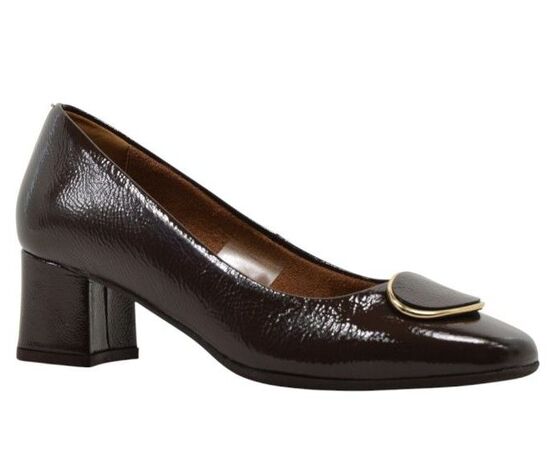 Γυναικείες γόβες Ragazza 046 καφέ δέρμα λουστρίνι