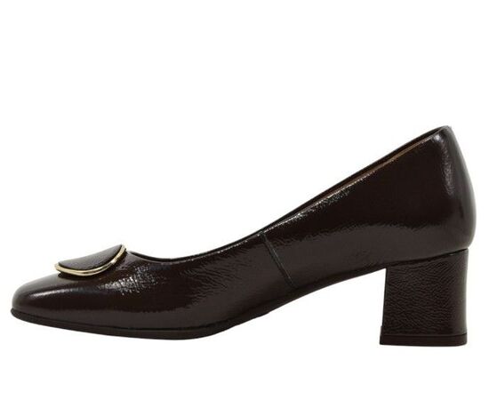 Γυναικείες γόβες Ragazza 046 καφέ δέρμα λουστρίνι