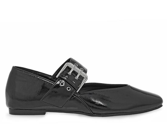 Γυναικείες Μπαλαρίνες  Seven V120A9601028 ΜΑΥΡΟ ΒΕΡΝΙ ΣΠΑΣΤΟ