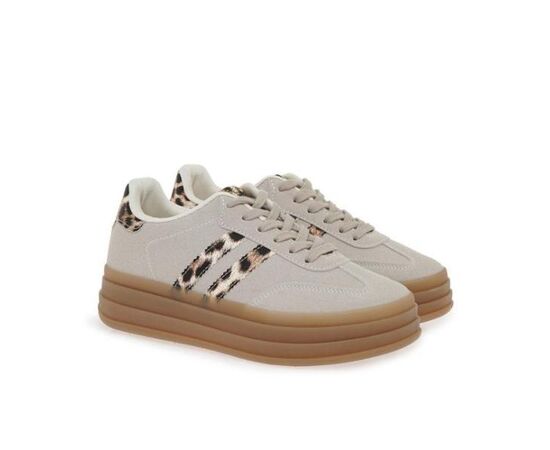 Γυναικεία Sneakers Seven V169Q0012105 ΜΠΕΖ ΚΑΣΤΟΡΙ ΛΕΟΠΑΡ