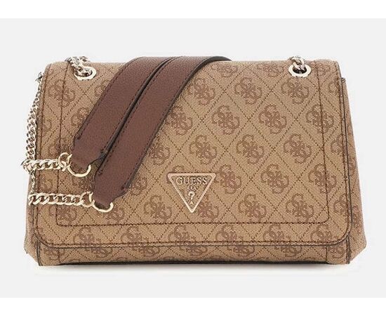Γυναικεία Tσάντα GUESS NOELLE II BG967221 LATTE LOGO BROWN