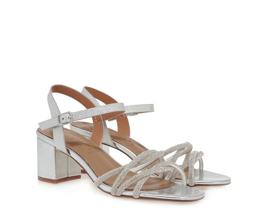 Γυναικείo Πέδιλο Seven W490E208419H ΑΣΗΜΙ GLITTER ΣΤΡΑΣ